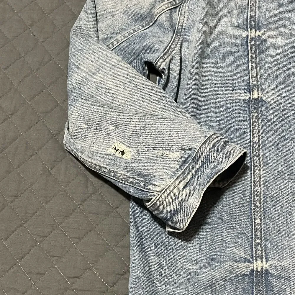 Madewell Oversized Denim Jean Jacket Medium Light Wash Minimalist Streetwear - Picture 8 of 13